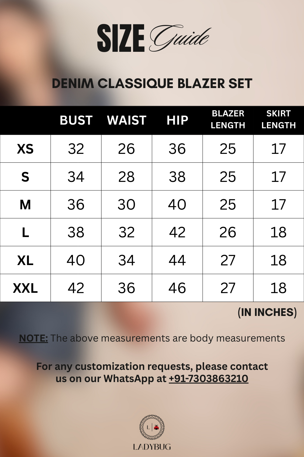 Denim Classique Blazer Set 2pc