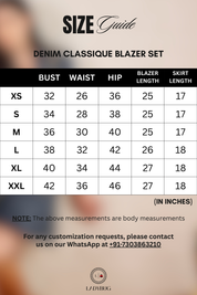 Denim Classique Blazer Set 2pc