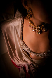 Pure Silk Satin Pre Draped Saree