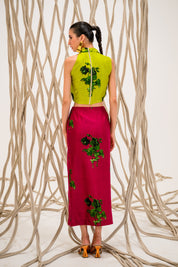 Lime Lush Cowl Bustier