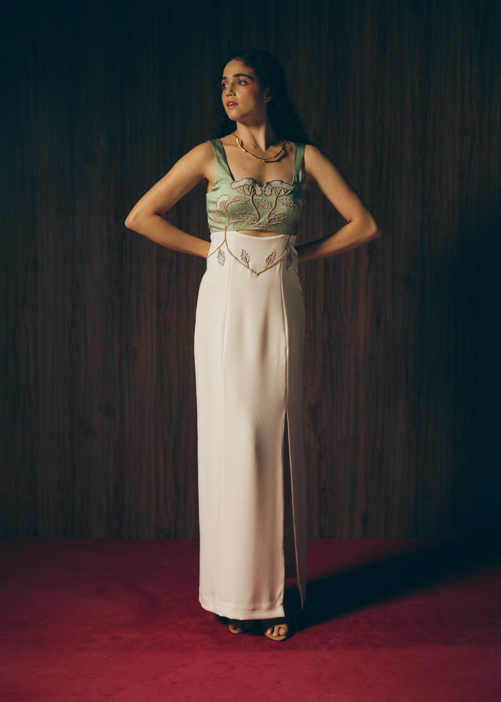 Sage silken gown image 0