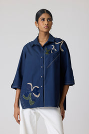 Sylvie Applique Midnight Navy Shirt