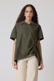 Joselle Military Green Shirt