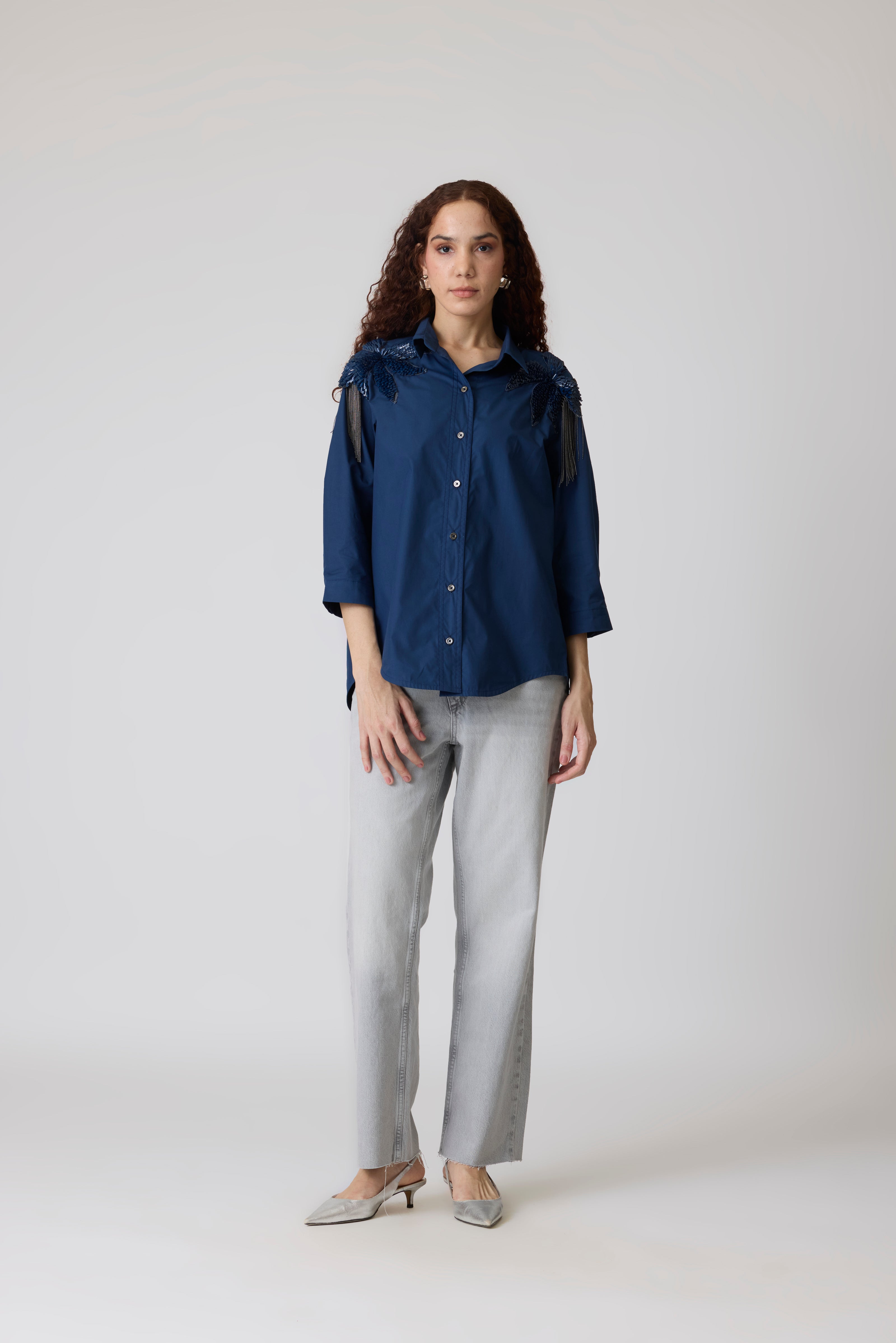 Jules Applique Midnight Navy Shirt