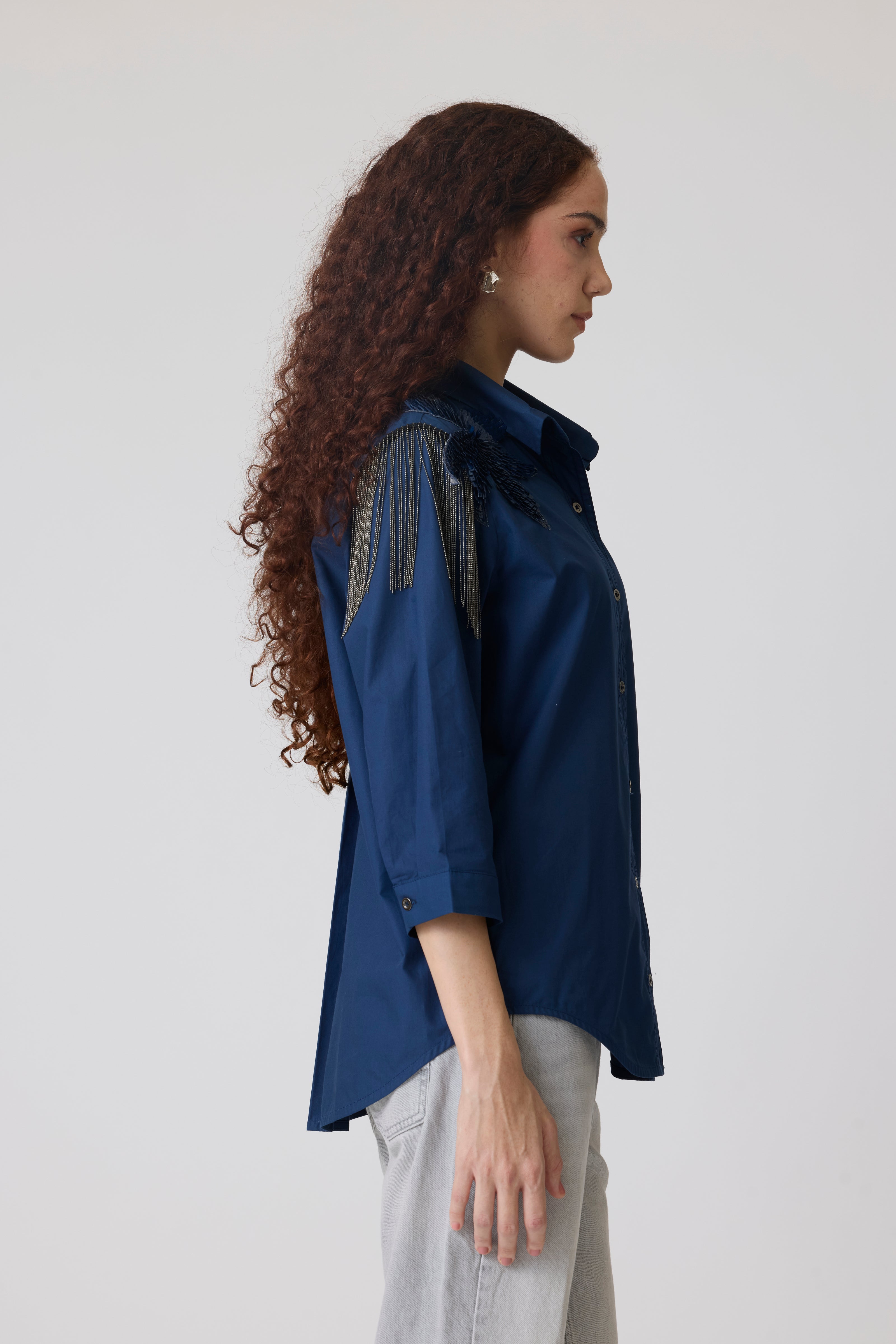 Jules Applique Midnight Navy Shirt