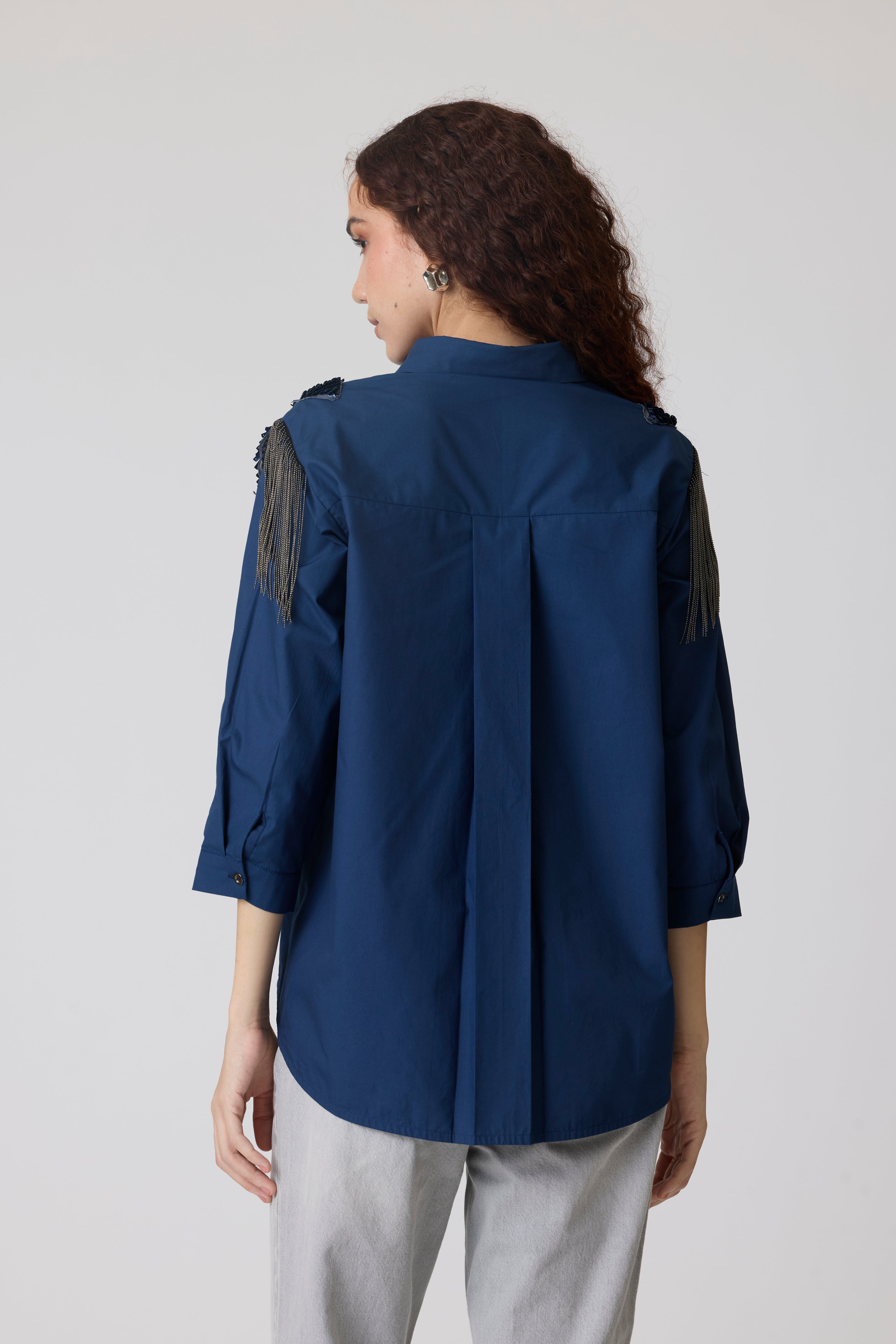 Jules Applique Midnight Navy Shirt