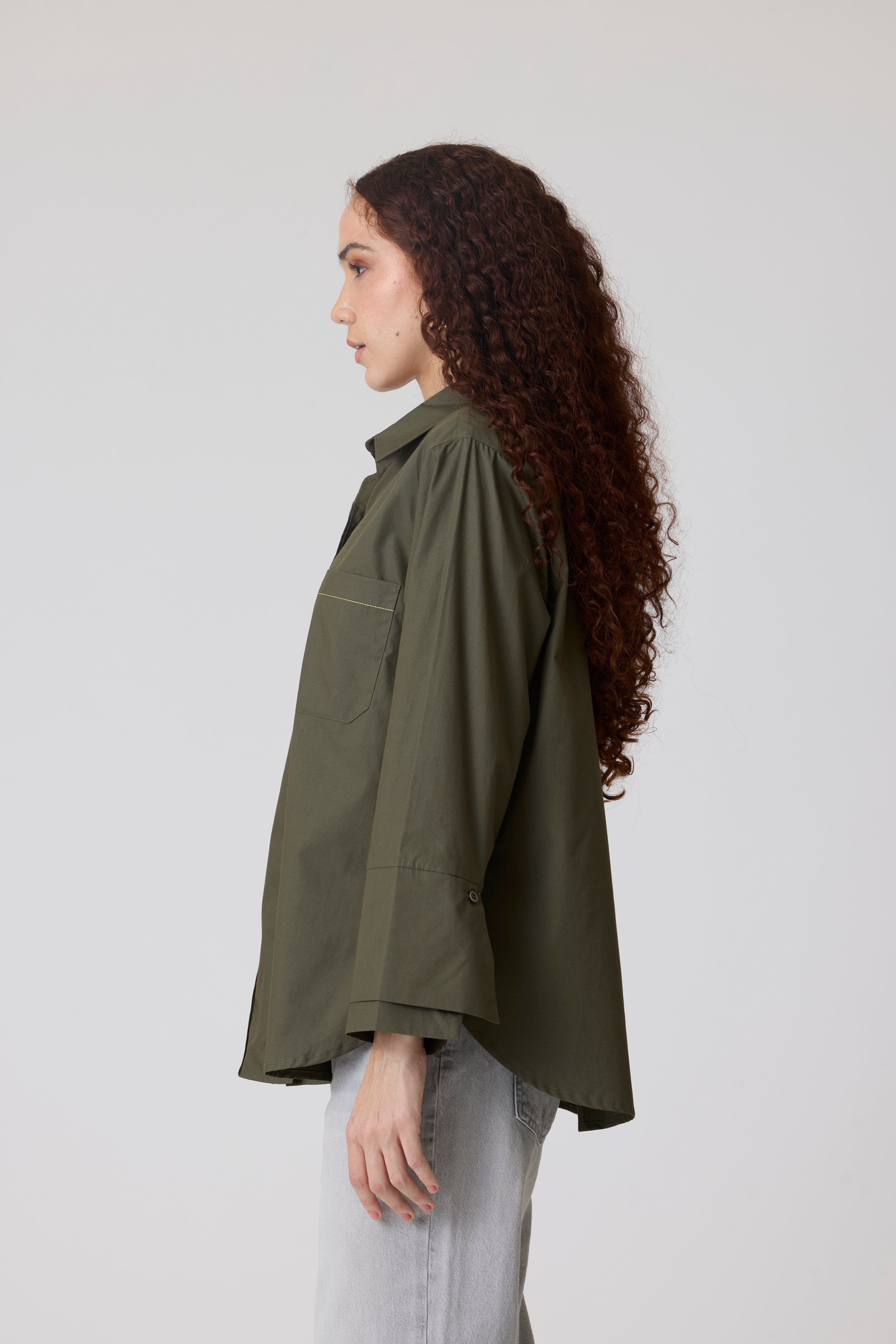 Sven Applique Military Green Shirt