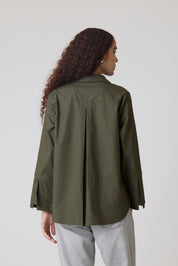 Sven Applique Military Green Shirt
