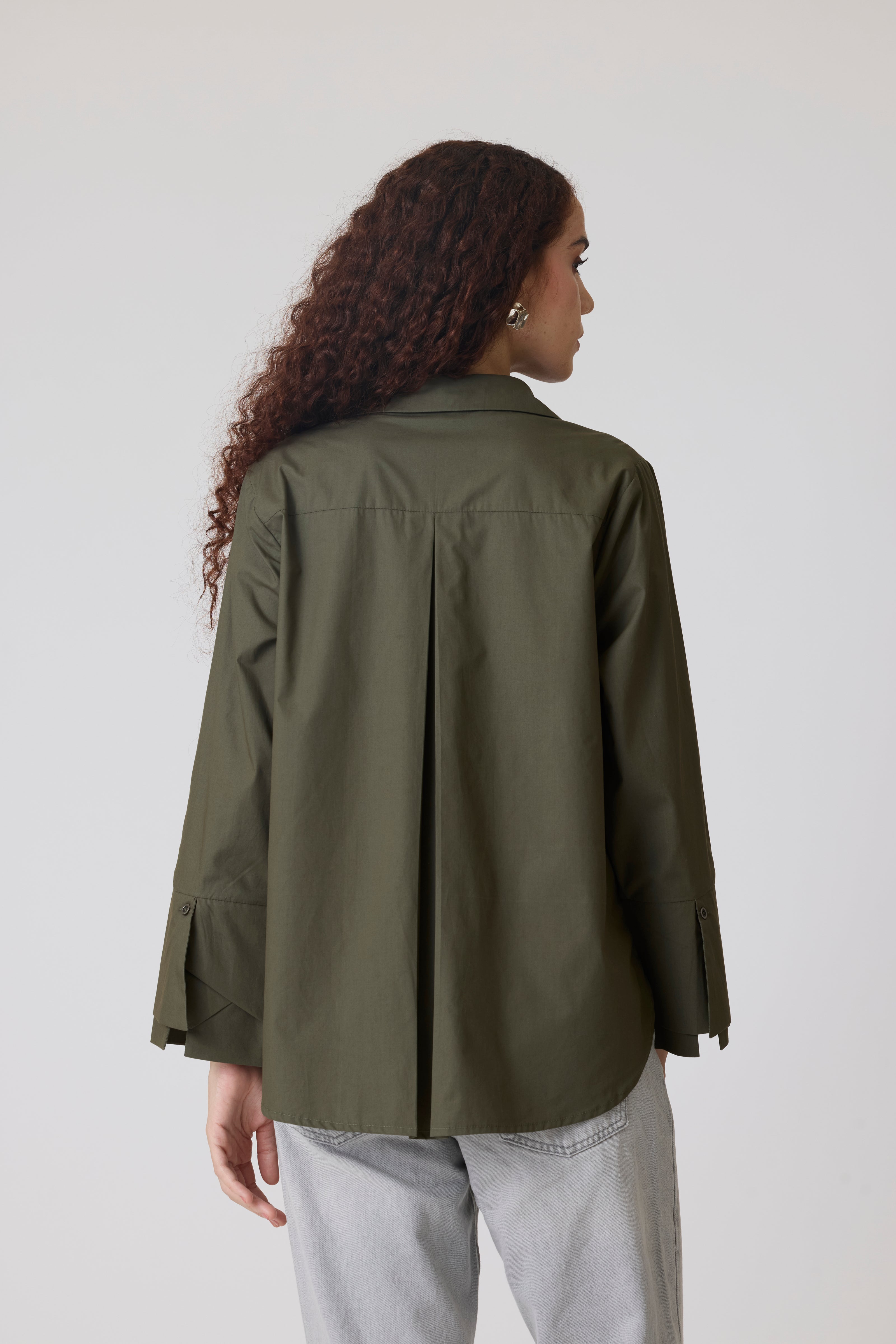 Sven Applique Military Green Shirt