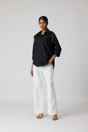Jules Applique Black Shirt
