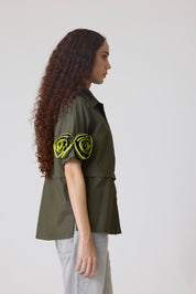 Chriselle Military Green Shirt