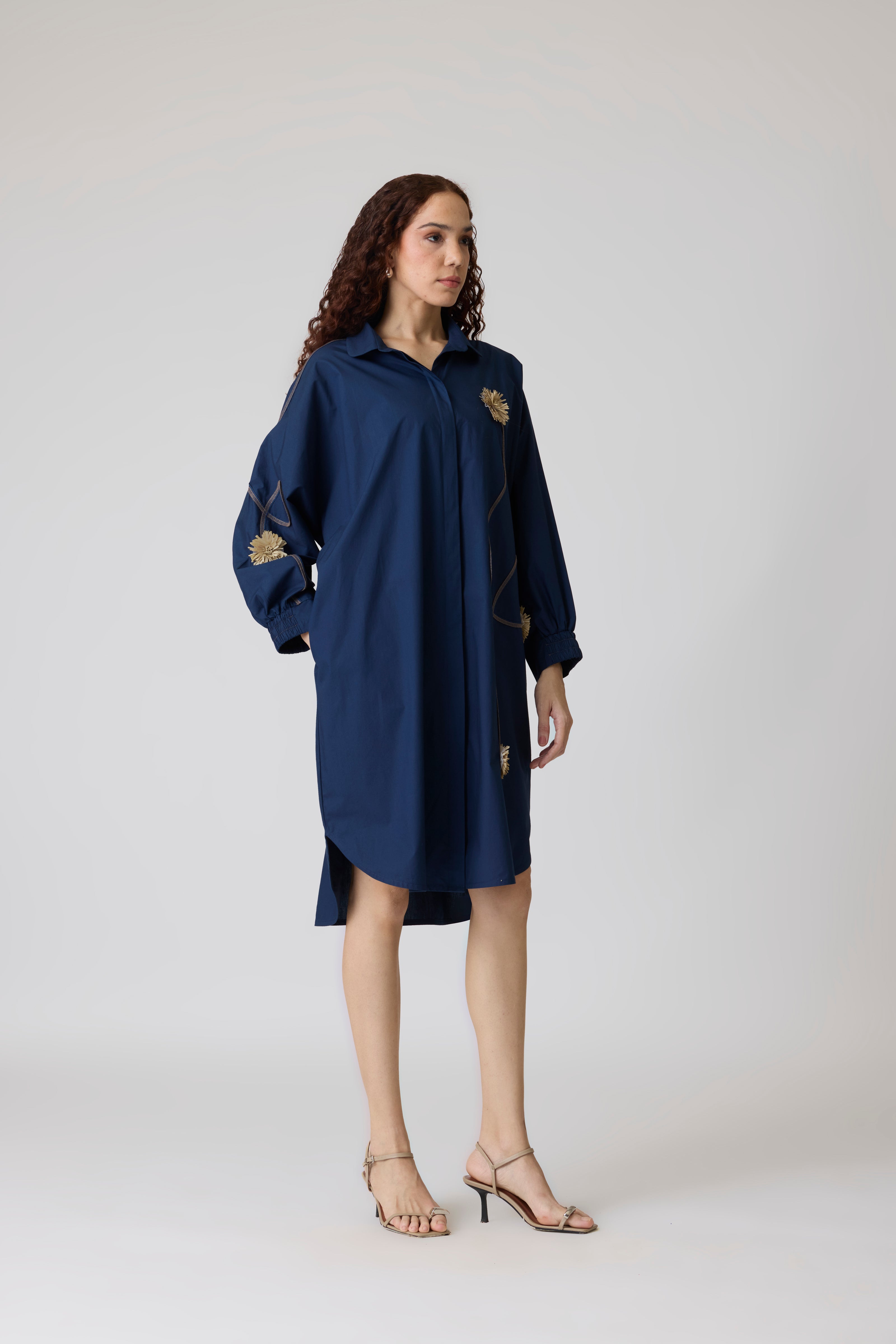 Gemma Applique Midnight Navy Dress