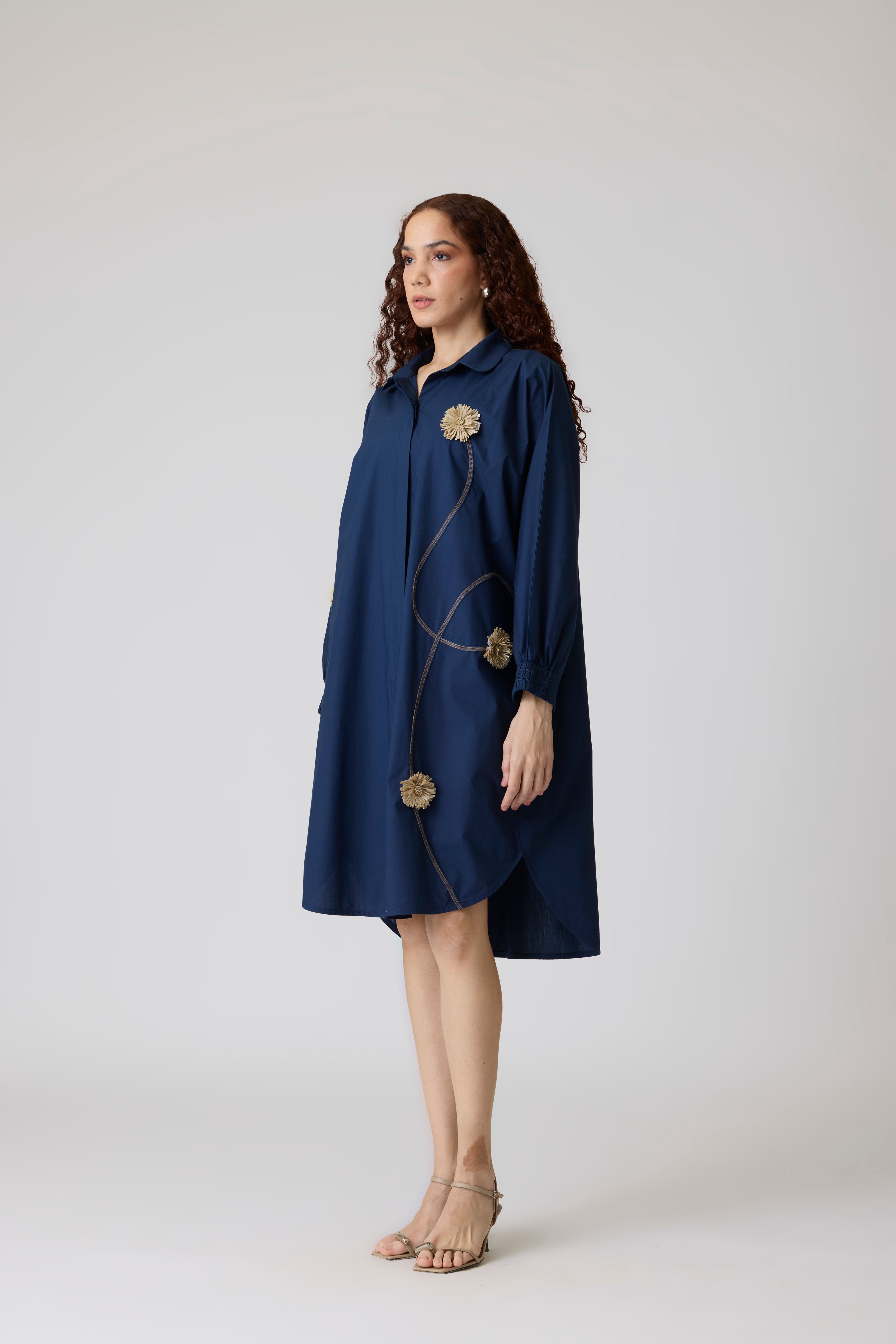 Gemma Applique Midnight Navy Dress