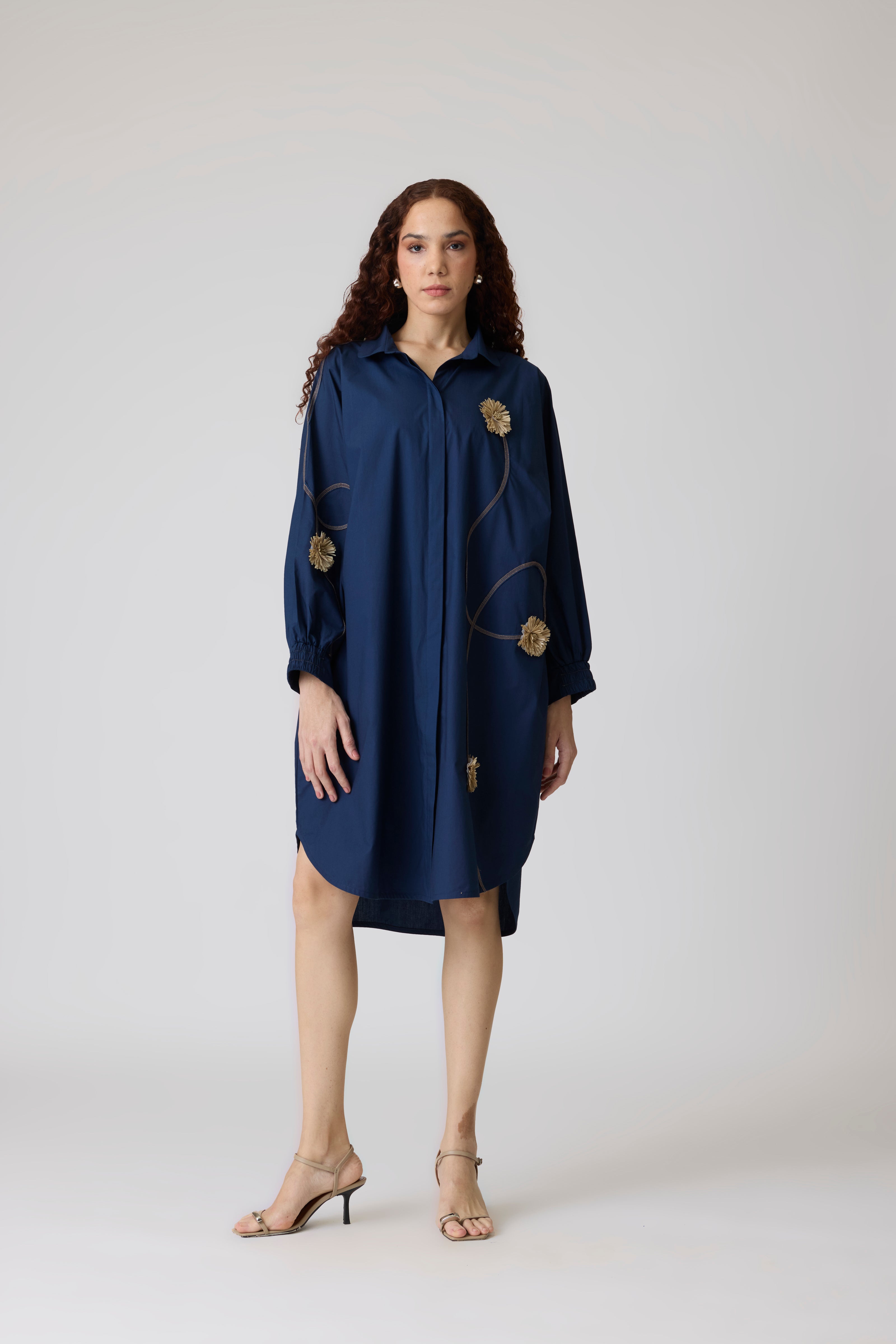 Gemma Applique Midnight Navy Dress