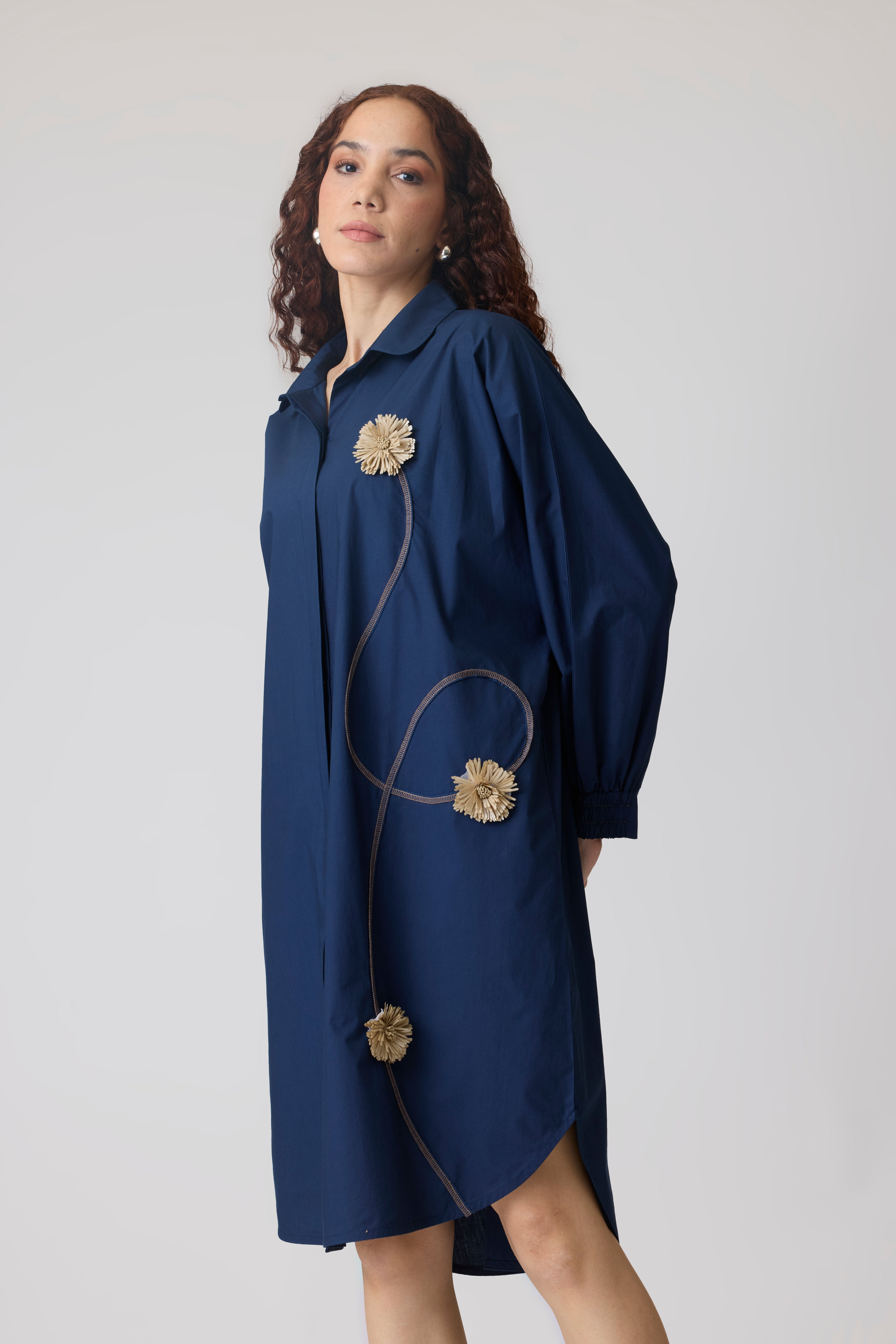 Gemma Applique Midnight Navy Dress