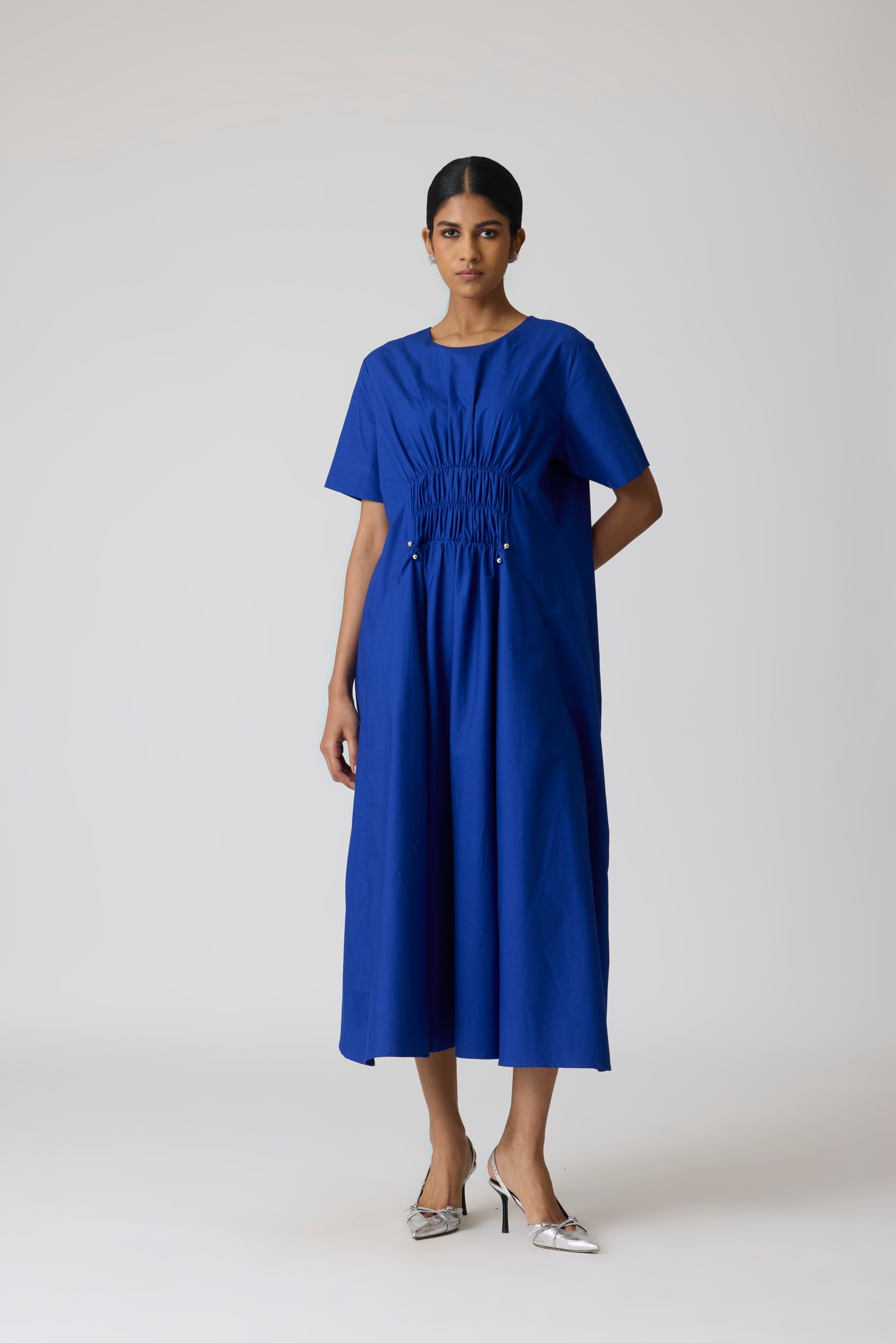 Rhodes Applique Cosmic Blue Dress