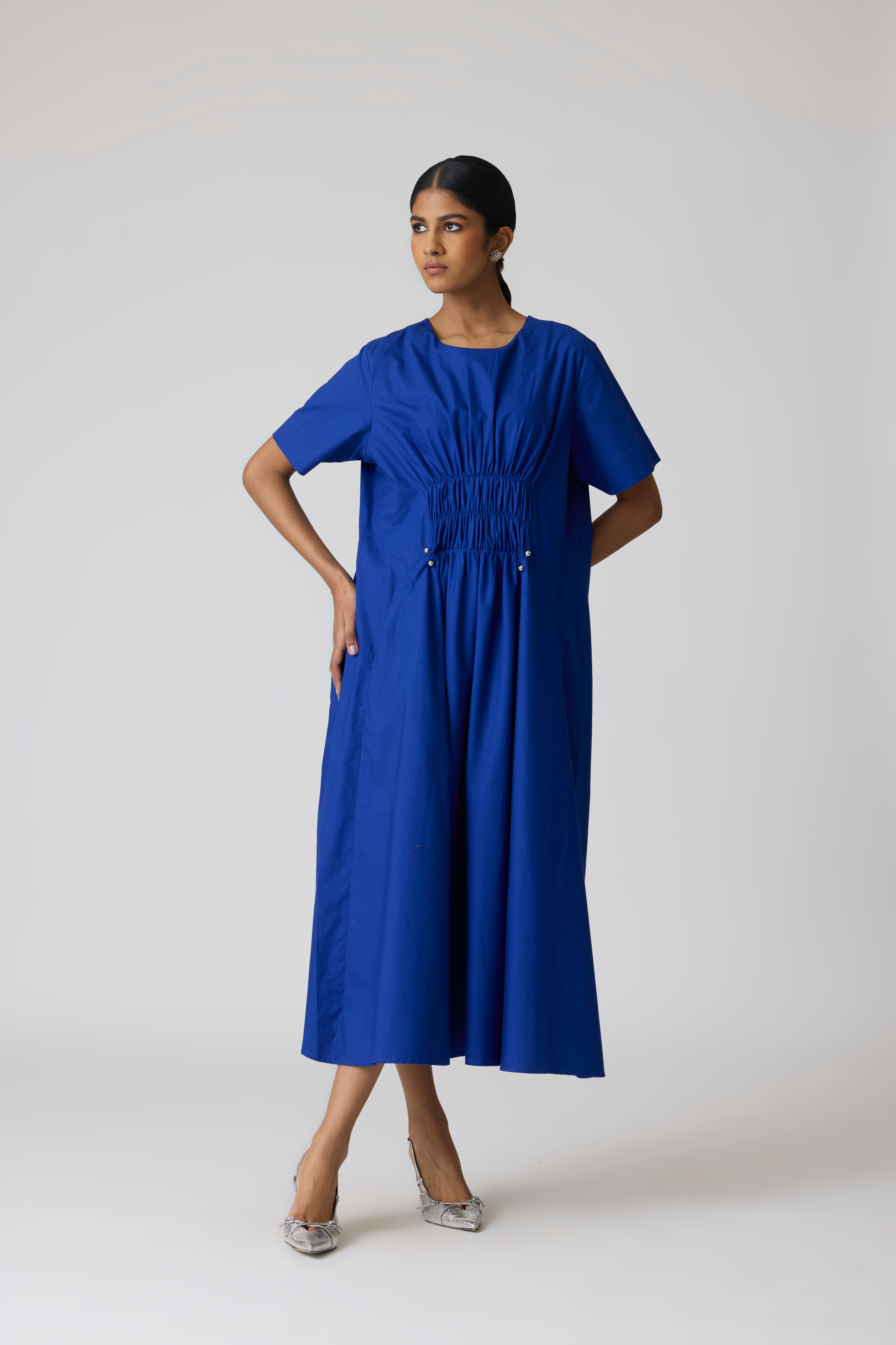 Rhodes Applique Cosmic Blue Dress