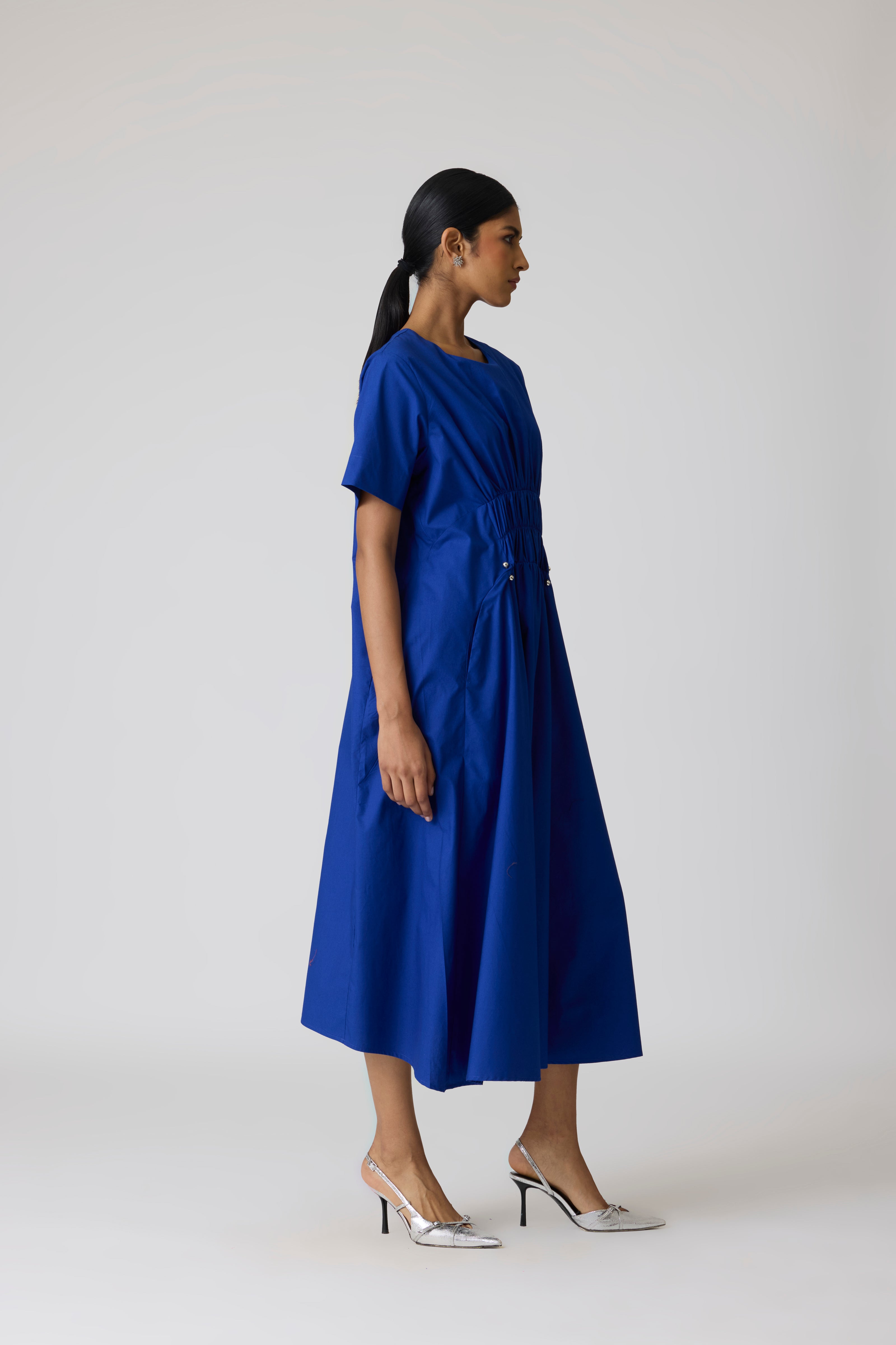 Rhodes Applique Cosmic Blue Dress