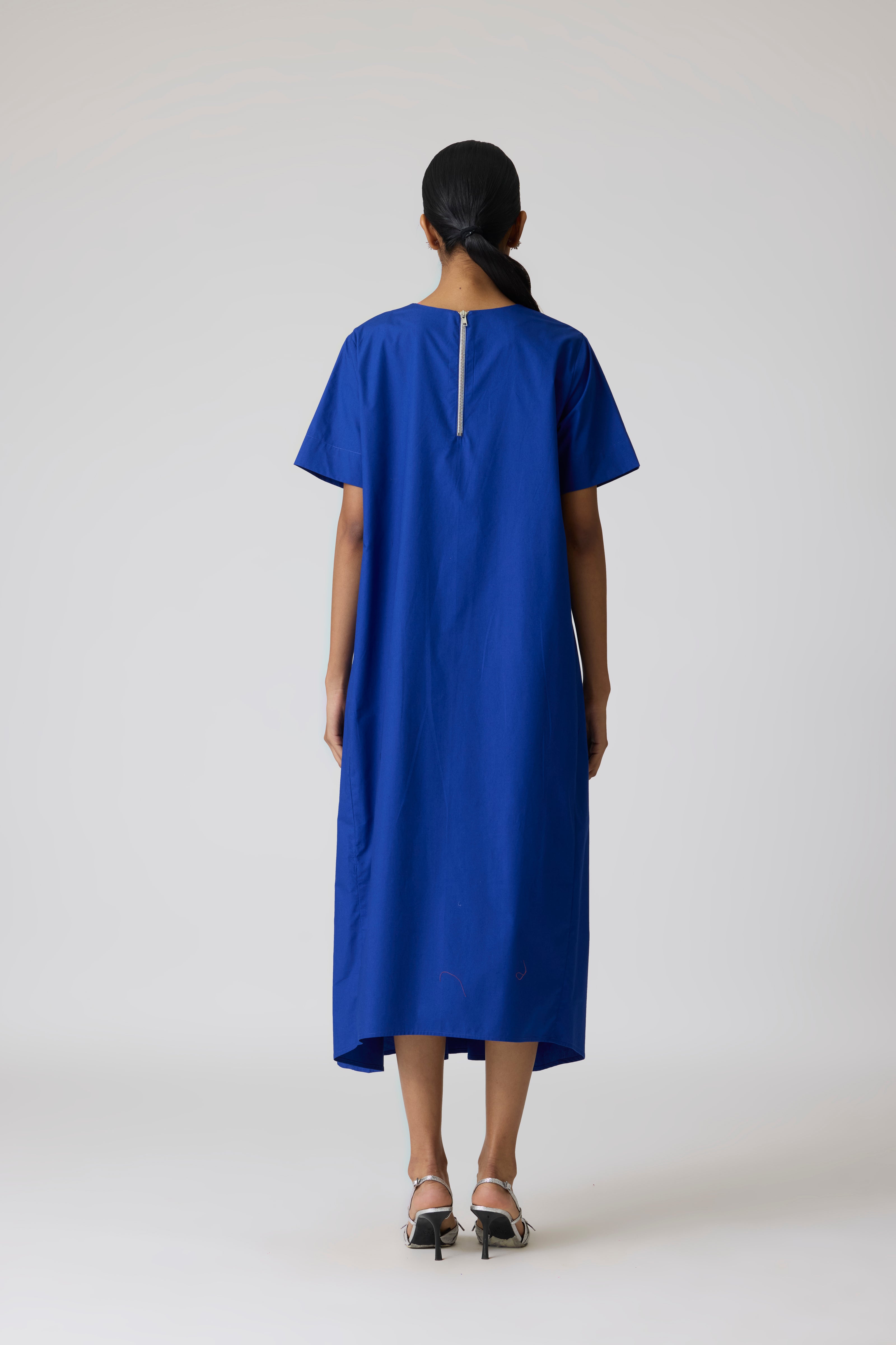 Rhodes Applique Cosmic Blue Dress