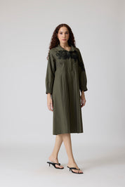 Esme Midi Military Green Dress
