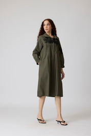 Esme Midi Military Green Dress