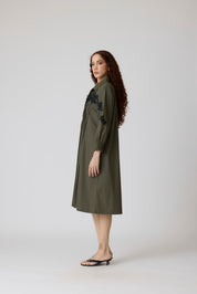 Esme Midi Military Green Dress