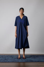 Audrey Applique Midnight Navy Dress