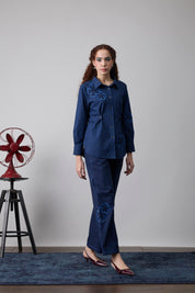 Ruth Applique Midnight Navy Shirt