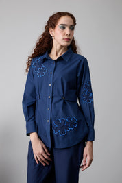 Ruth Applique Midnight Navy Shirt
