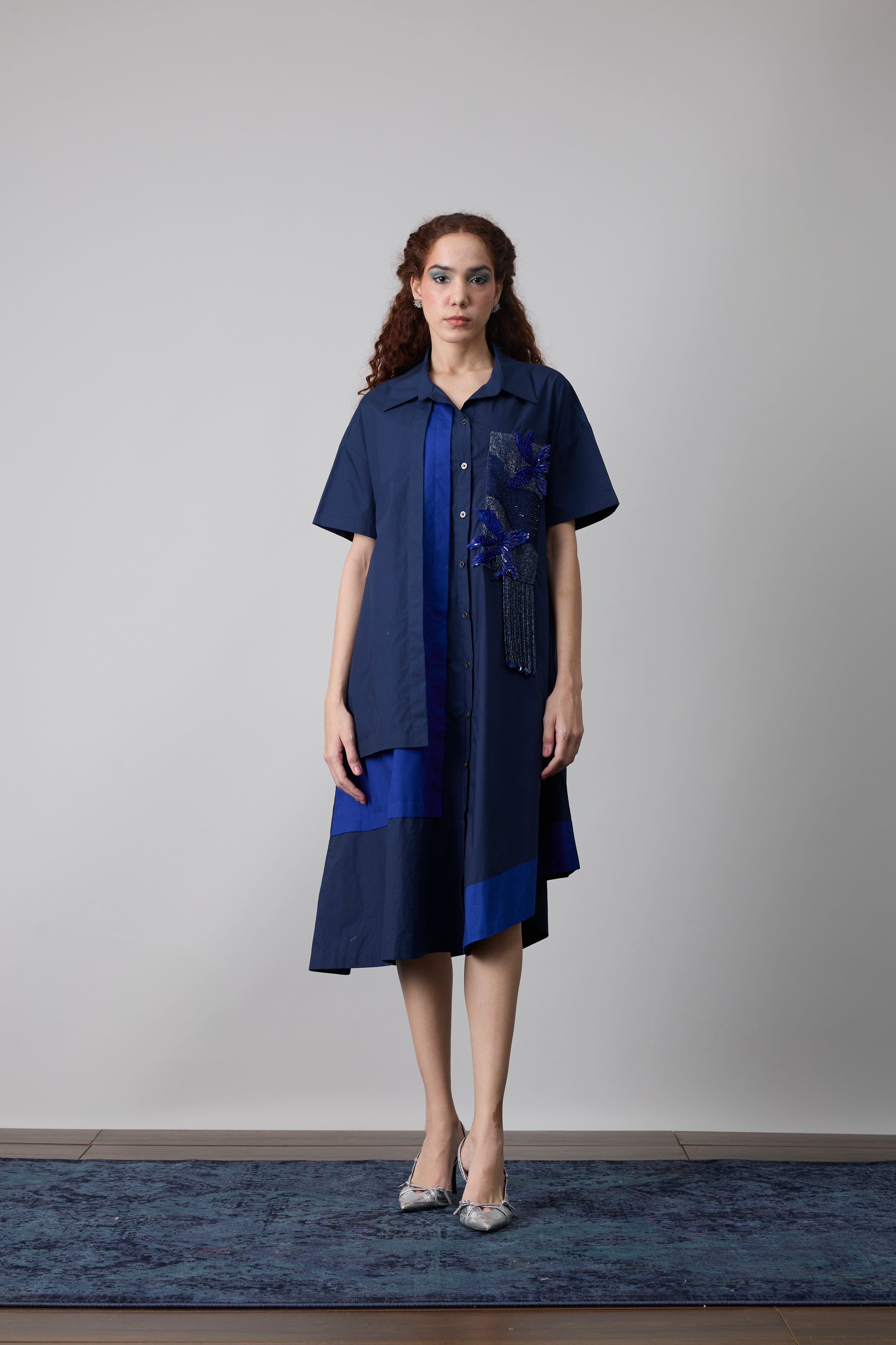 Isla Applique Midnight Navy Dress