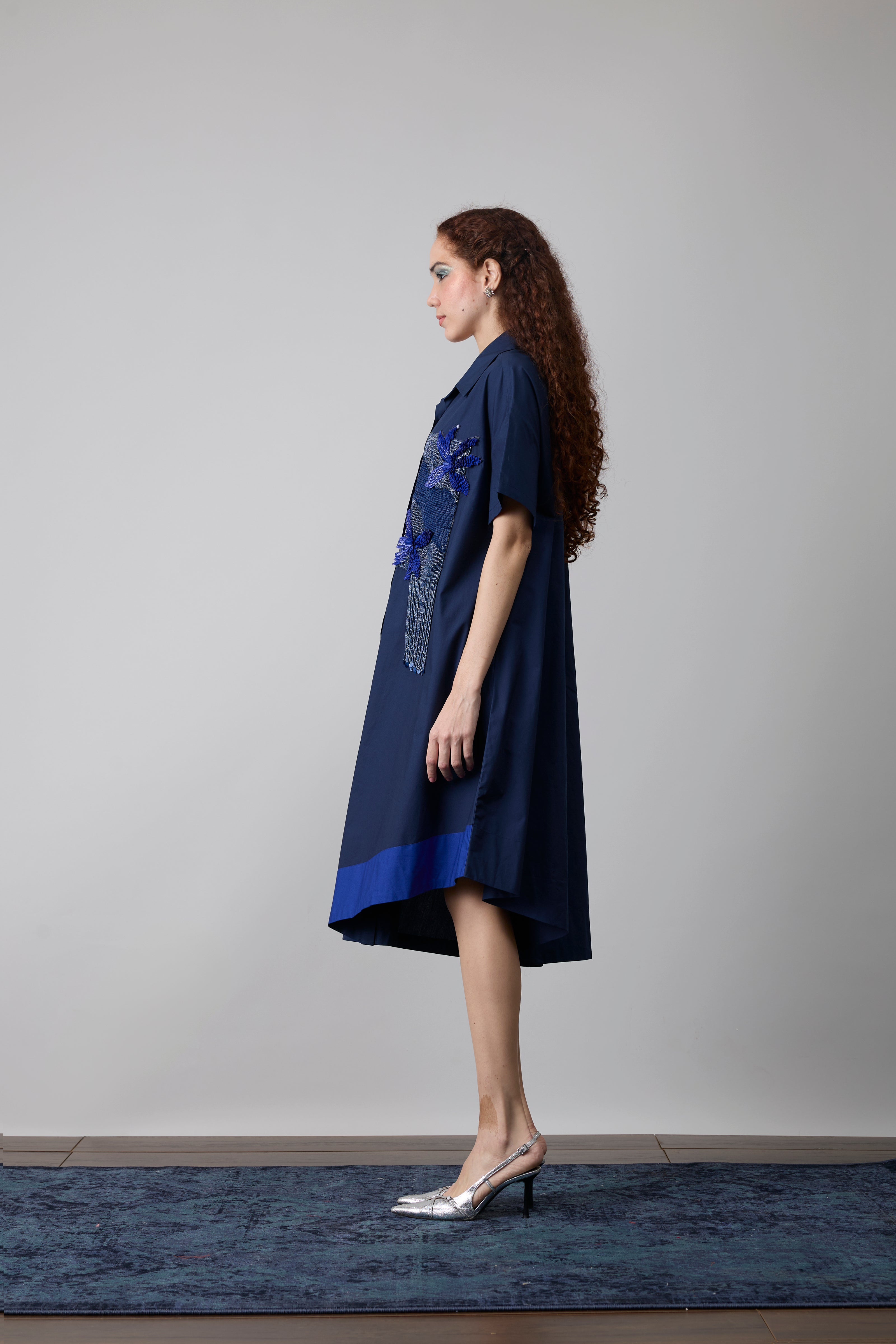 Isla Applique Midnight Navy Dress