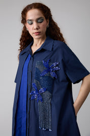 Isla Applique Midnight Navy Dress