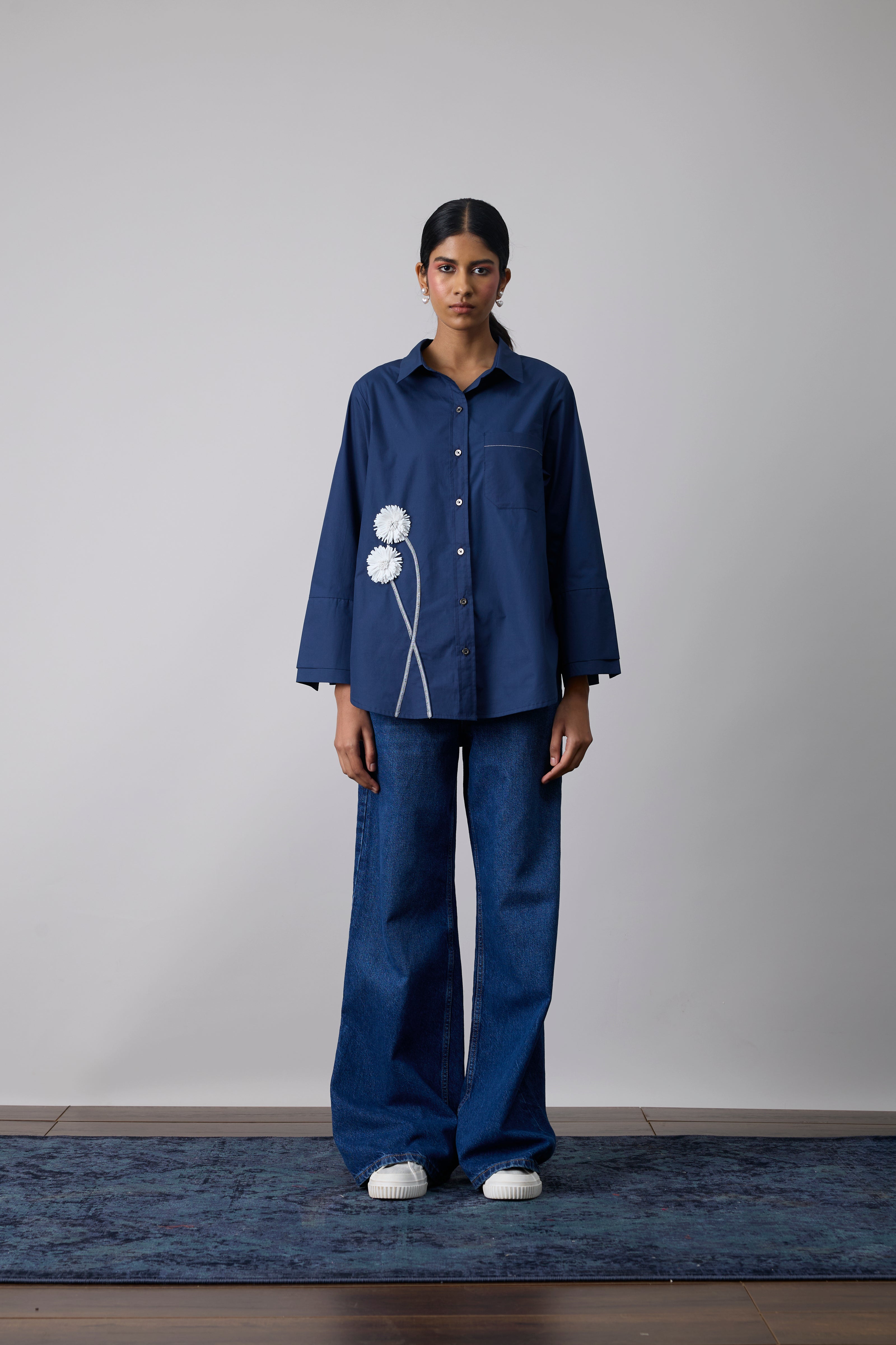 Sven Applique Midnight Navy Shirt