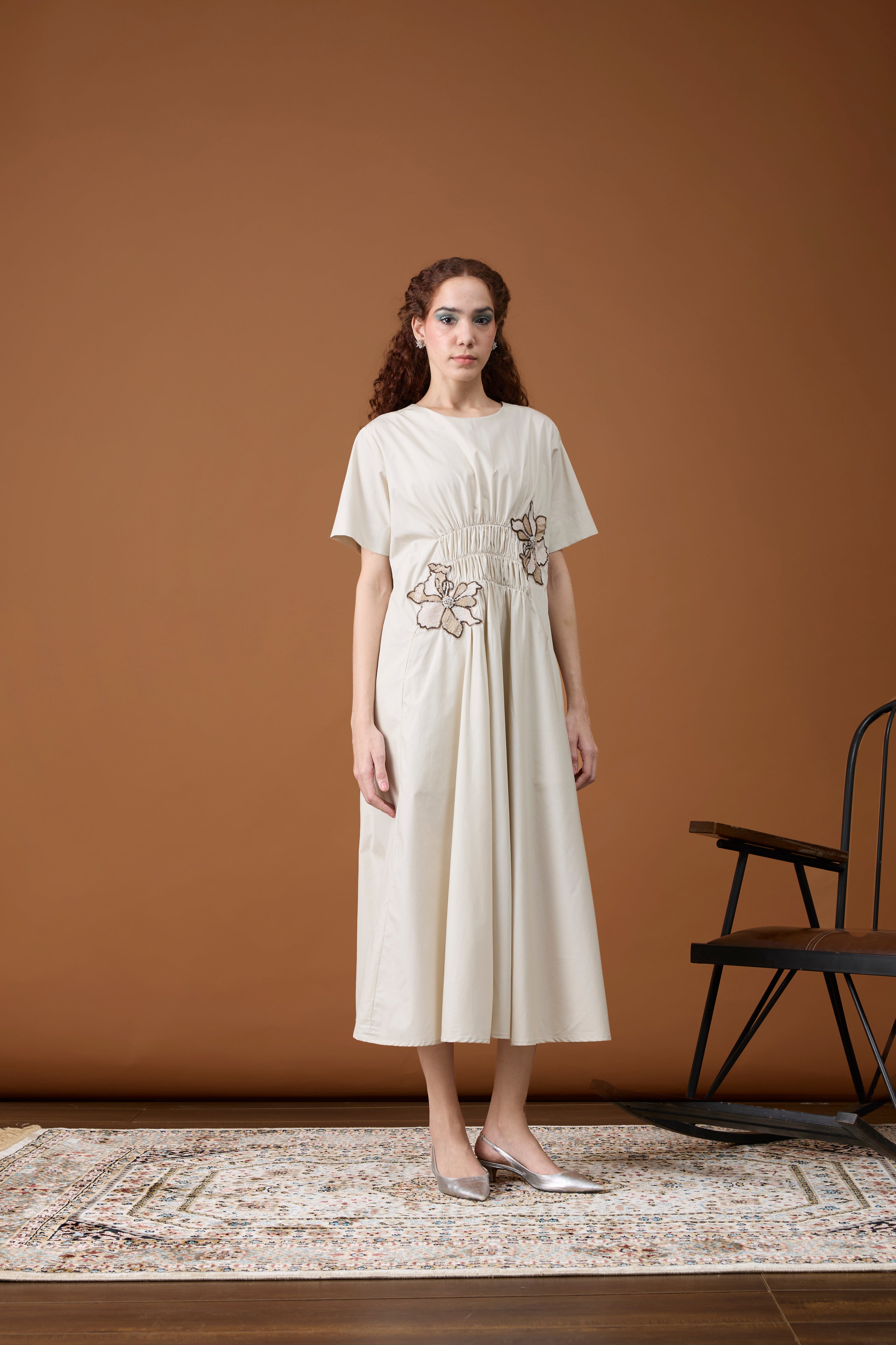 Rhodes Applique Summer Sand Dress