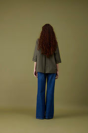 Edith Applique Military Green Shirt
