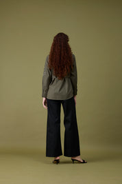 Ruth Applique Military Green Shirt