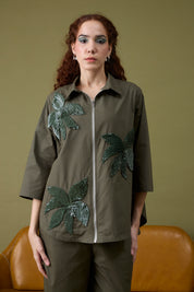 Agnes Applique Green Shirt