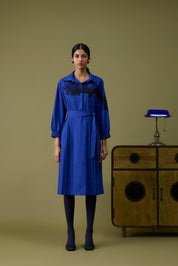 Esme Midi Cosmic Blue Dress