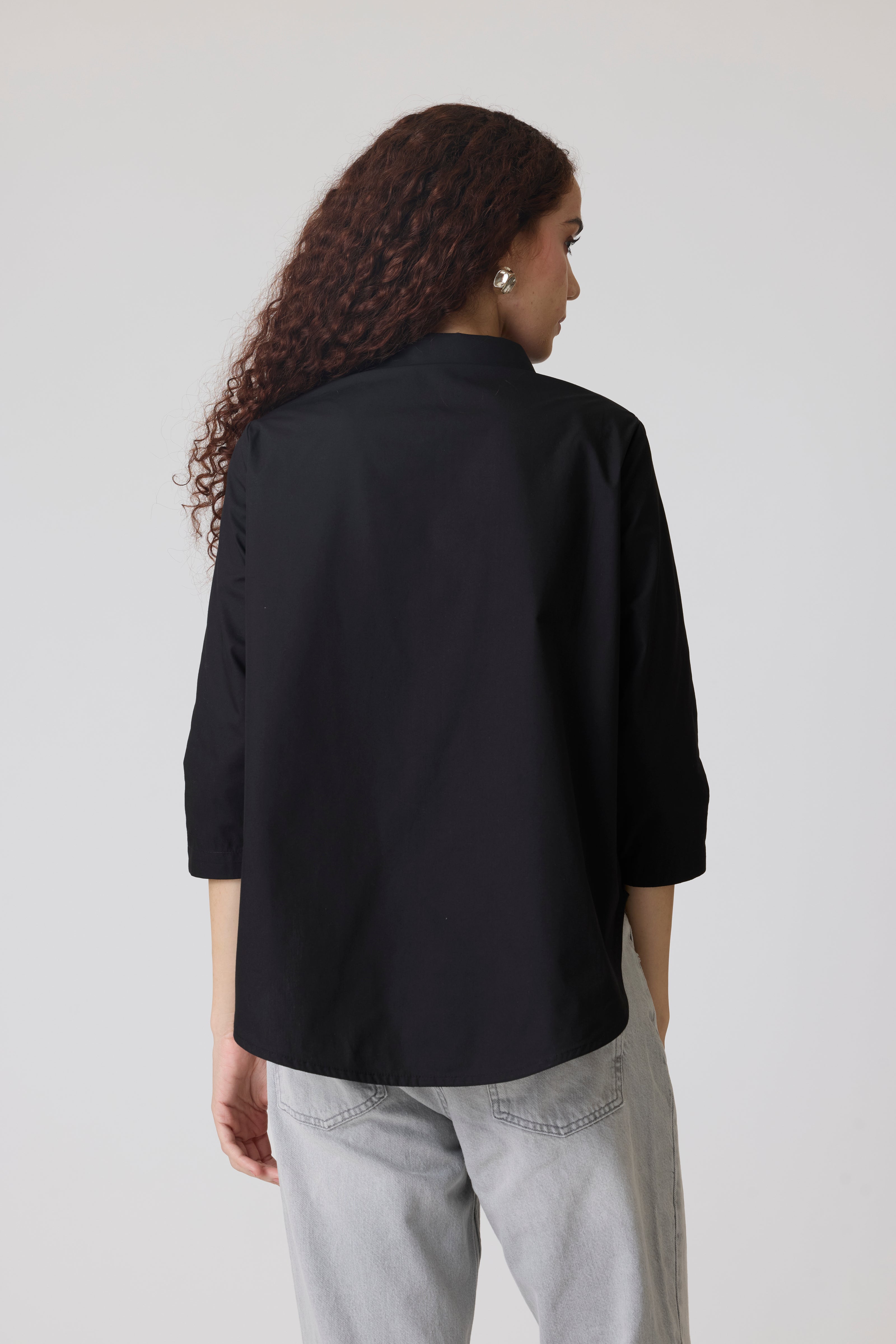 Agnes Applique Black Shirt