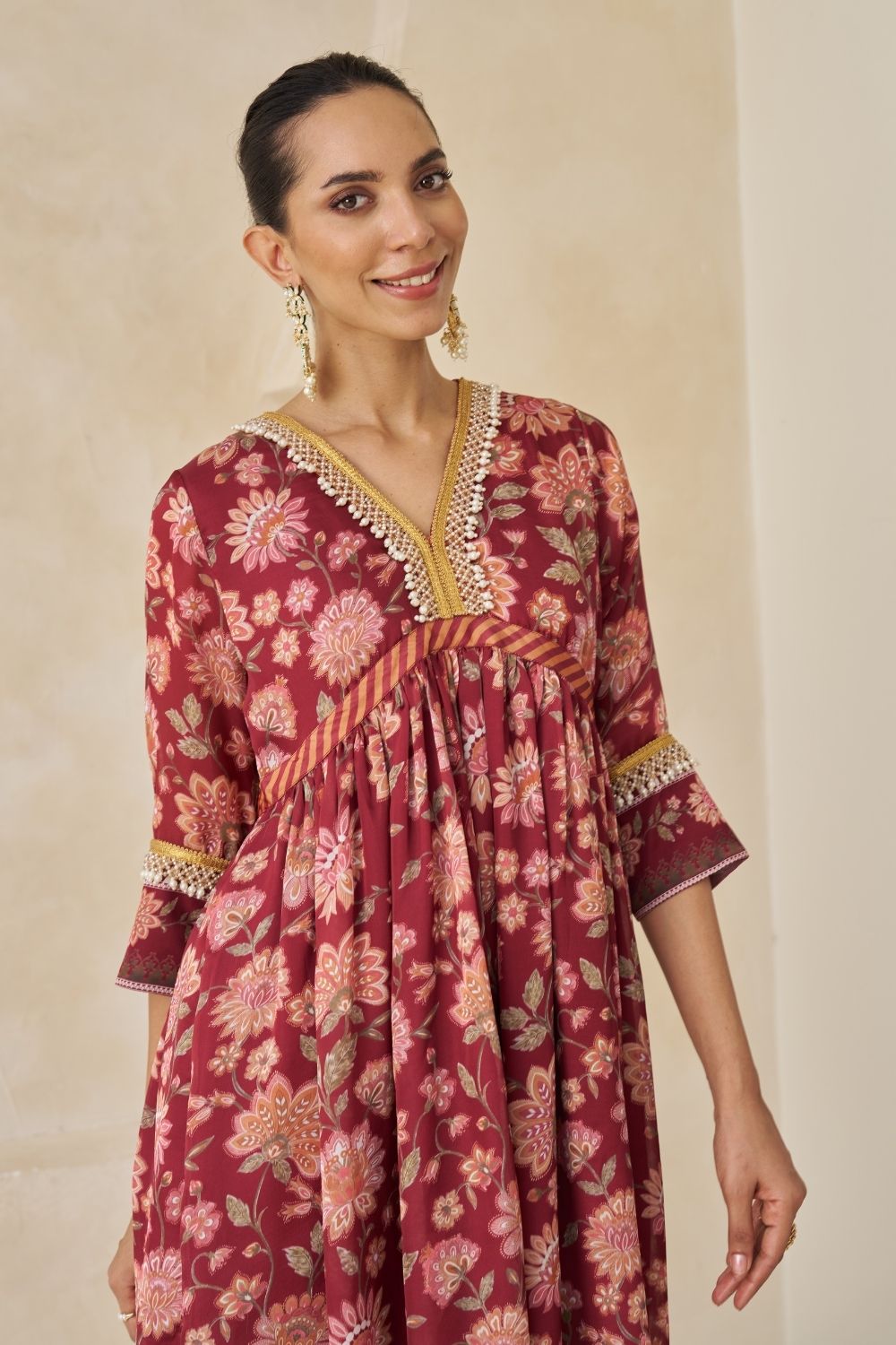 Laya Three Piece Set With Dupatta