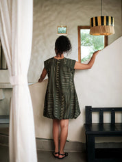 Nara Gather Dress Green
