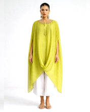 Bandhej Lime Green & Gold Kurta Set
