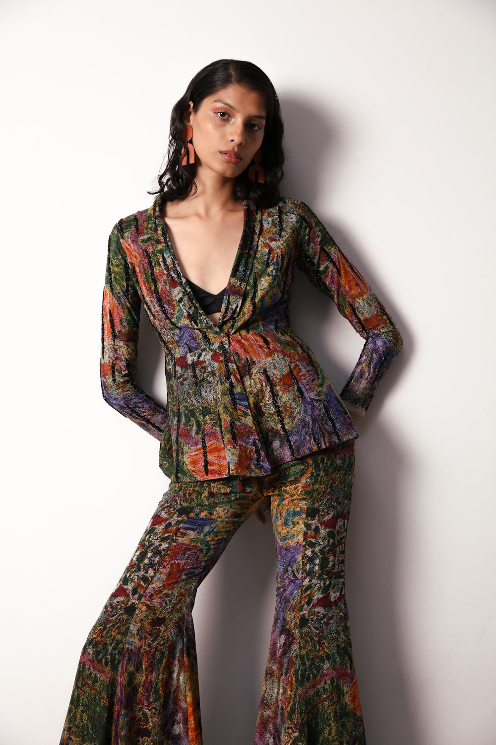 Midday Long Jacket With Flare Pant
