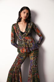 Midday Long Jacket With Flare Pant