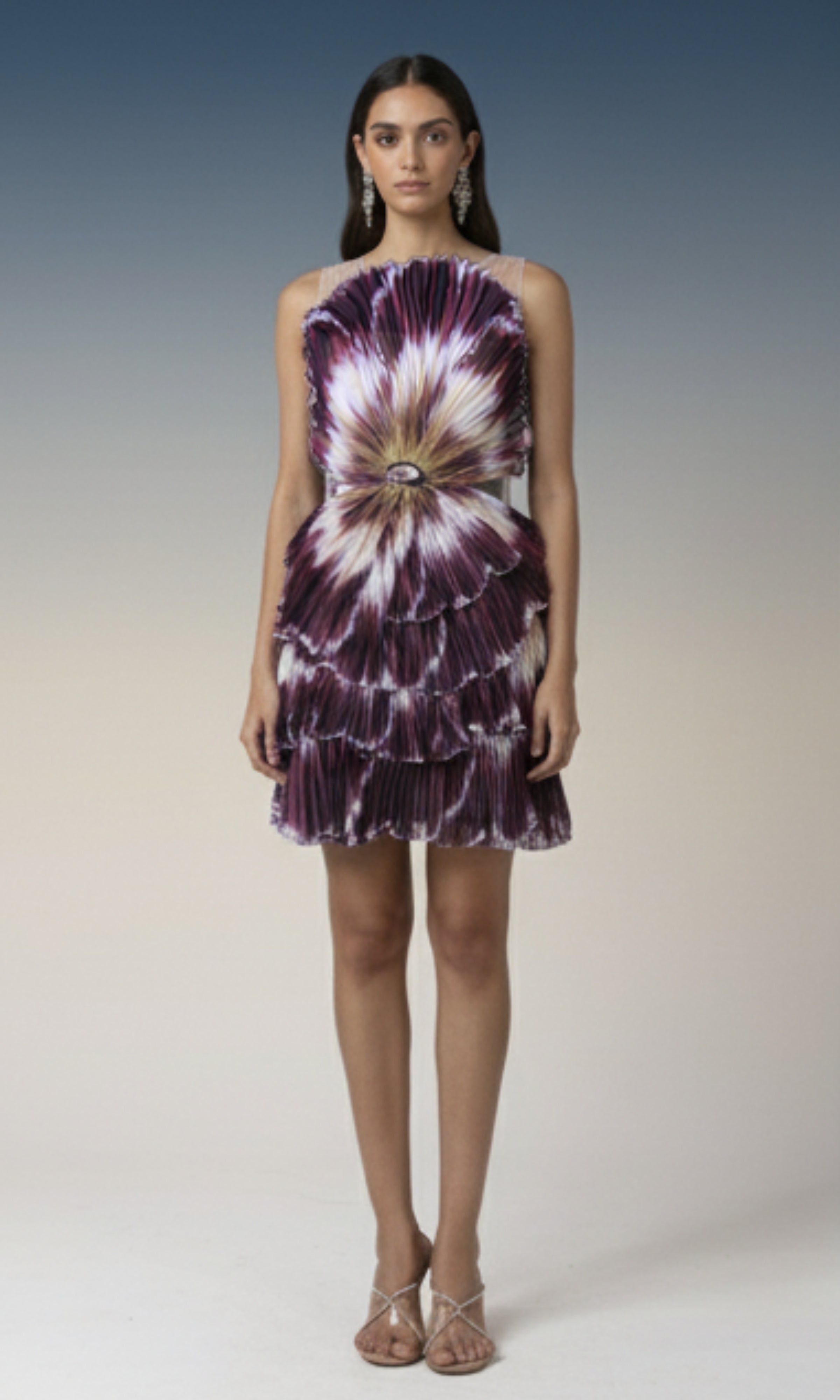 Plum Radiance Sculpted Mini Dress