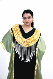 Scallop Drape Kaftan Set