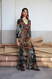 Garden Long Jacket With Flare Pant