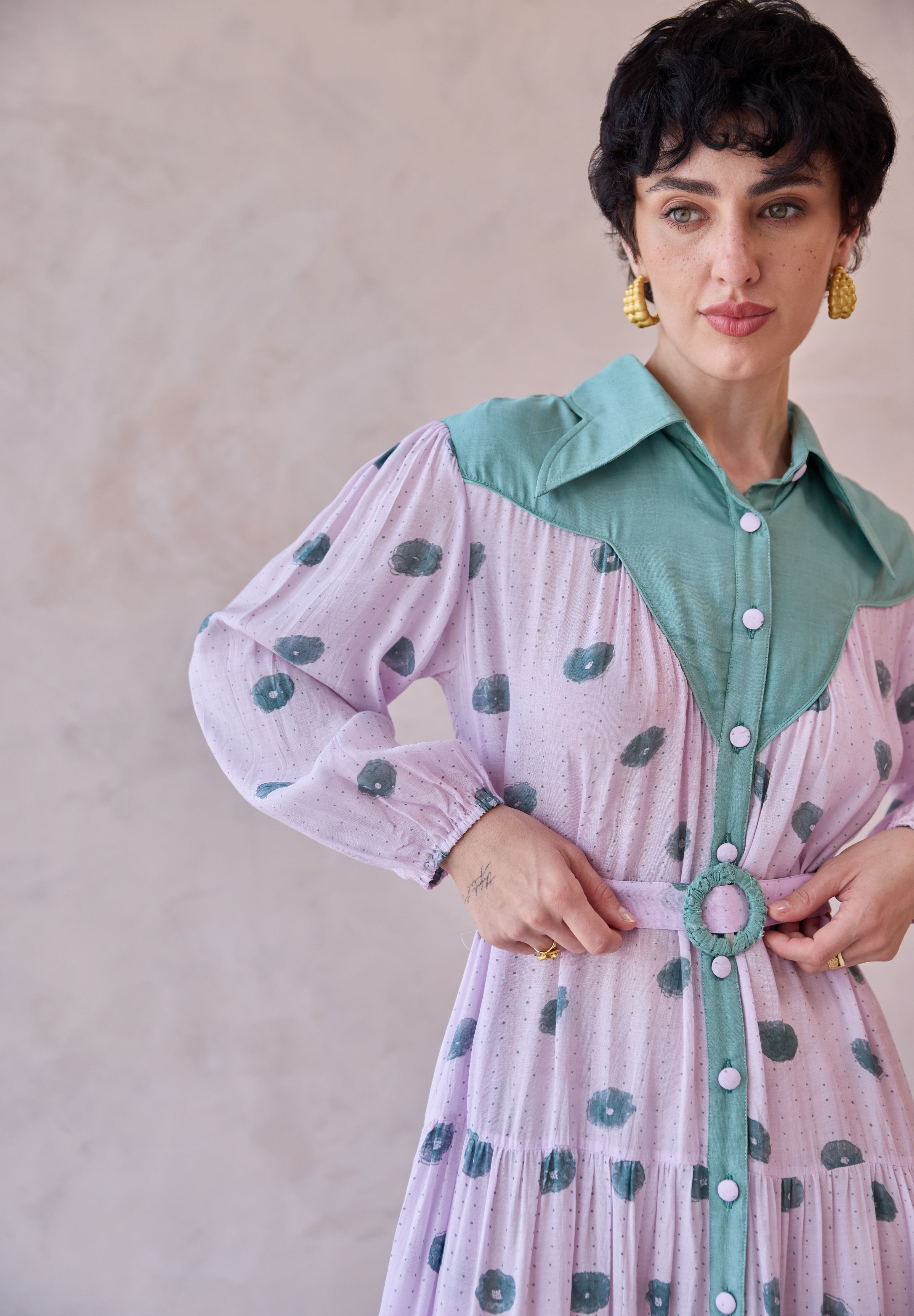 Lilac Dot Meadow Dress