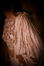 Ivory Pre Draped Saree