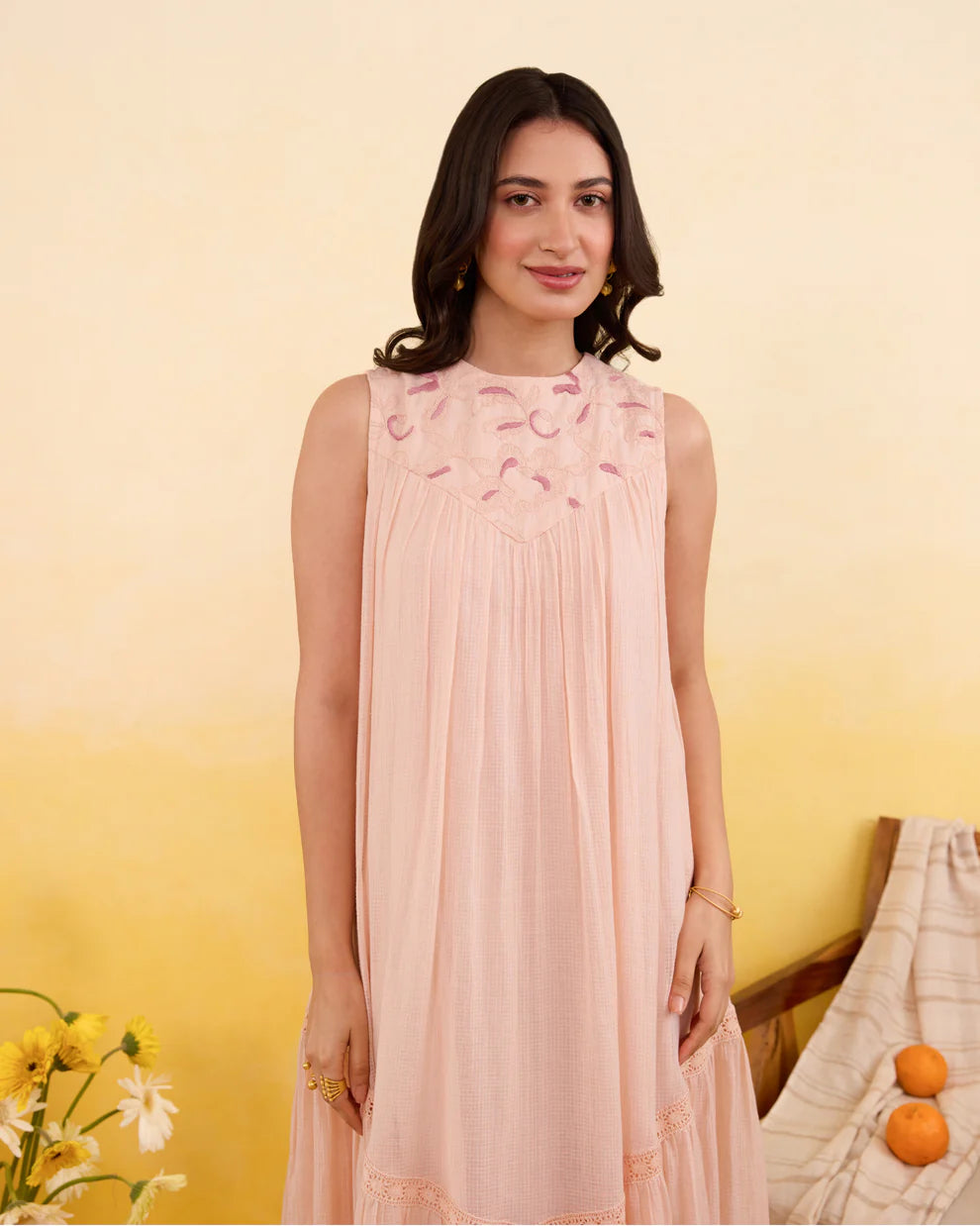 Apricot Bloom Dress